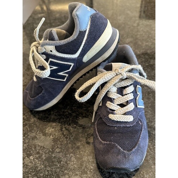 New Balance Other - New Balance 574 Classics Blue Suede Little Kids Running Sneakers Size 12.5 M